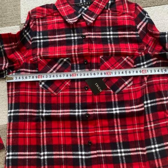 Brand NewINGNI Checkered Long Sleeve Shirt - Picture 2 of 5